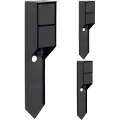 Ks Verlichting - buitenstopcontact - Double spike - set van 3 - tuinstopcontact - zwart - waterdicht - 2 stopcontacten