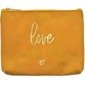 Clayre & Eef damesaccessoiretas, 13x1x10 cm, geel, synthetisch materiaal