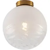QAZQA Design Plafondlamp Messing met Wit Verloop Glas - Pillon