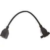 DeLOCK Network Extension Cable S/FTP RJ45 jack to RJ45 jack Cat.6A 25 cm black