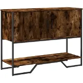 vidaXL Wandtafel 100x35x74,5 cm bewerkt hout gerookt eikenkleurig