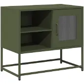vidaXL Tv-meubel 68x39x60,5 cm staal olijfgroen