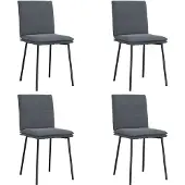 vidaXL Eetkamerstoelen 4 st fluweel donkergrijs