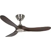 CasaFan ECO GENUINO plafondventilator chroom/notenhout 122 cm - , Eco Genuino, Hout, Woonkamer, Hout, Modern