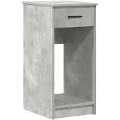 vidaXL Computer bureau met lade, betonkleur, 35x45x77 cm