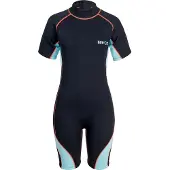 Beco Dames Wetsuit Shorty Tarifa | Achterkant/turkoois - S