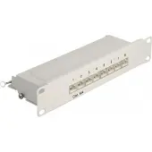 DeLOCK 10 inch patch panel | 8x RJ45 | CAT6a | STP | 1U | grijs