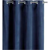 Vivaraise Effen gordijn Elise in katoenfluweel - Cobalt - 140 x 280 cm