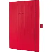 Sigel notitieboek - Conceptum Pure - A4 - softcover - rood - 194 pagina's - 80 grams - geruit - SI-CO314