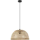 Eglo Hanglamp Claverdon, dimbaar, hout licht, Woon-/ Eetkamer, Hout, Hanglamp