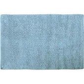 MSV Badkamerkleedje/badmat voor op de vloer - lichtblauw - 45 x 70 cm - Badmatjes