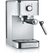 Graef ES400, espressomachine, 1,25 liter, geschikt voor gemalen koffie, 1400 W, roestvrij staal