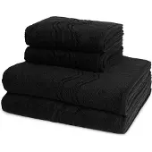 Ross Dames en Heren 2 X handdoek 2 X douchedoek - per set Cashmere feeling