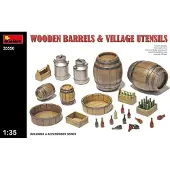 Mini art Wooden Barrels & Village Utensils