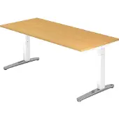 Hjh OFFICE PRO XTRA XB 19 WC - Beuken 180 x 80 Tafelhoogte I In hoogte verstelbaar
