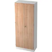 Hjh OFFICE PRO SIGNA K 6200 SG - Hoogte van de map | 5 OH Wit/Walnoot met knop (afsluitbaar) Kledingkast