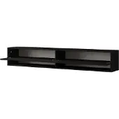 En.casa Tv-meubel Laitila 2 opbergvakken 180x31,5x29,5cm zwart
