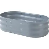 Casa.pro Plantenbak Alfedena bloembak 90x50x25 cm ovaal antraciet