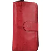 Jack kinsky Nelson Portemonnee RFID Leer 18,5 cm rood