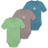Normani Rompertje/body 'Tihoi' blauw / grijs / groen / wit