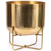 Bazar Bizar The Brass Planter on Stand - Brass - XL