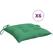 vidaXL Stoelkussens 6 st 40x40x7 cm oxford stof groen