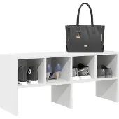 vidaXL Schoenenrek stapelbaar 89,5x30x40 cm wit