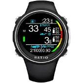 Ratio Idive Color Tech+ Dive Computer Zwart