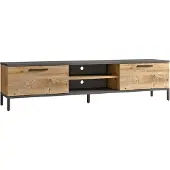 En.casa Tv-meubel Lempäälä 160x35x39cm eiken rustiek en antraciet