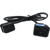 Salicru C20/C19 Power Cord 663BA000002 Black Male Plug female plug