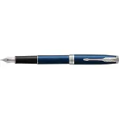 Parker Sonnet vulpen | blauw gelakt met palladium trim | medium punt | geschenkverpakking