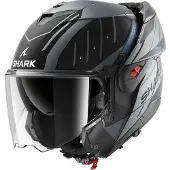 Shark Oxo Rydger Mat Antraciet Blauw Zwart ABK Systeemhelm Maat S