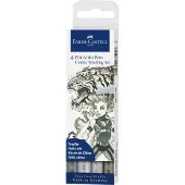 Faber-Castell tekenstift - brushpen - Pitt Artist Pen - Comic - 4-delig - FC-267195