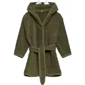 Pippi Baby Bademantel - Deep Lichen Green m. Drache - - 86/92 - Bademäntel