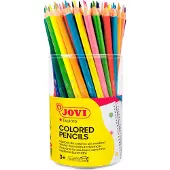 Jovi Kleurpotloden houtvrij assorti pot à 84 stuks