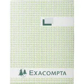 Exacompta notitieboek A4 linnen kaft zwart, geblokt, 110 g/m² mat getint, gepagineerd, 100 vel, paperback