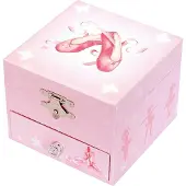 Leklyckan Muziekdoos - - Sterdanseres - Kubusdoos - Ballerina schoenen - Roze