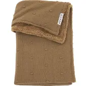 Meyco Baby Mini Knots teddy ledikant deken - toffee - 100x150cm - 2.0 TOG