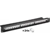Goobay 19 inch (48.3 cm) Keystone Patch Panel Pack (1 U)