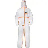 Uvex 9837514, wegwerpbeschermingspak 4B, wit/oranje, maat 3XL