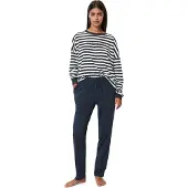 Marc O'Polo Pyjama Mix & Match Cotton-Woven met een logo-opschrift op borsthoogte (set, 2-delig)