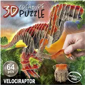 Educa - puzzel - 64 stuks - Velociraptor 3D
