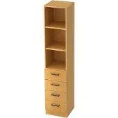 Hjh OFFICE PRO SIGNA G 7600 SG - Beuken Hoogte van de map | 5 OH Kast met 4 lades Greeplijst kunststof