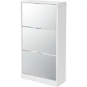 En.casa Schoenenkast Kragerø met spiegels 115x60x24 cm wit