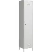 En.casa Metalen kast Seinäjoki 180x38x38 cm wit []