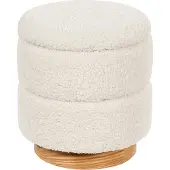 Beliani OGDEN - Poef - Wit - Boucle