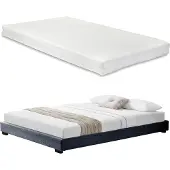 Corium Modern bedframe stof met matras 140x200 donkergrijs