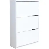 En.casa Schoenenkast Aurskog met 3 vouwdeuren 110x73,5x24 cm wit