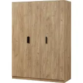 En.casa Kledingkast Eiselfing 176x120x52 cm met 4 vakken eikenkleurig []