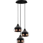 Opviq Hanglamp Yildo 6871, dimbaar, zwart, Woon-/ Eetkamer, metaal, Modern, hanglamp